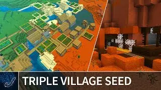 Minecraft 1.7: EPIC SEED! Triple Village, Mesa Mineshaft & Flower Biome - MCPE / Minecraft 1.7 / 1.6