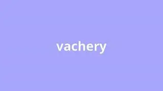 what is the meaning of vachery