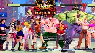 Street Fighter V AE Sakura/Ibuki/Menat/Falke/Chun Li vs Zangief/Lucia/Abigail/Cody/Poison PC Mod