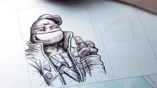 TMNT AA 13 Inking Timelapse | Donnie Um Actually | Buster Moody