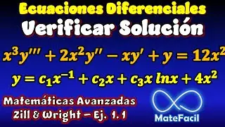 Comprobar Ecuación de Tercer Orden, producto con Logaritmo - Matemáticas Avanzadas para ingeniería