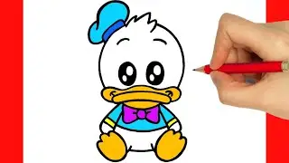 HOW TO DRAW A CUTE DUCK - HOW TO DRAW BABY DONALD DUCK