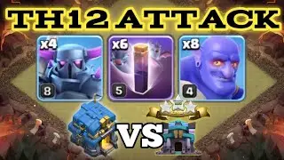 TH12 PEKKA + BOWLER + BAT SPELL ATTACK STRATEGY | TH12 VS TH13 ATTACK | BEST TH12 ATTACK STRATEGY
