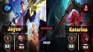 GrandMaster JAYCE [Summon Aery] (Mid) VS  KATARINA - Grandmaster KR Patch 10.6