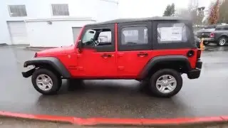 2016 Jeep Wrangler Unlimited Sport | Firecracker Red Clearcoat | GL145665 | Redmond | Seattle |
