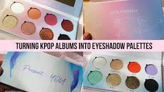 MAKING KPOP ALBUMS INTO EYESHADOW PALETTES | BTS + GOT7