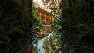 A glass floor inside the forest 😳🌿 #luxuryhome
