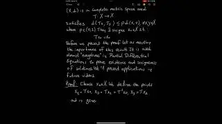 The Banach Contraction Theorem: The Classical Proof