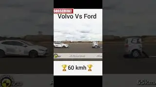 Emergency Brakeing Test |Volvo vs Ford😱😱 #shorts #volvo #ford #safety #car #carsafety #5star #indian
