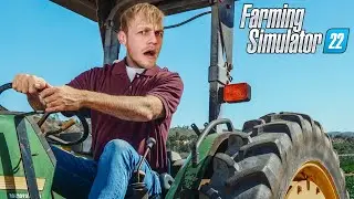 Milan plays Farming Simulator 22 (with steering wheel)
