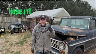 Replacing Radiator, Heater Hoses & Heater Valve | 1968 Ford F100 Scrap Yard Truc