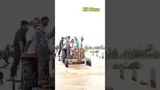 MLA kavya Krishna Reddy Drive Tractor flood Water #short