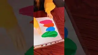 🎨 HANDS-ON PAINTING FUN! NO MESS, JUST MESSY ART! | DIY for Creative Kids #shorts