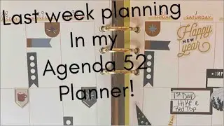 Agenda 52 Plan with me// last week planning in my Agenda 52 Planner