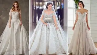 Exclusive Stylish White ''Princes'' wedding dress ll Crystal & Beads Ball gown for winter collection