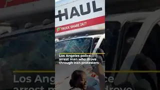 Los Angeles police arrest man who drove through Iran protesters | AJ #shorts