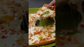 Рецепт пиццы с яйцом и хлебом | Простая пицца из остатков хлеба #breadggpizza #pizza #leftoverpizza