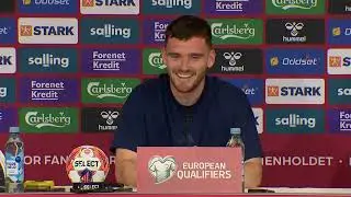Steve Clarke and Andy Robertson Denmark and qualifying for world cup