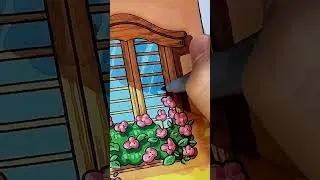 how to draw detail of coloring book #asmr #asmrsounds #coloringbook #coloringbook #drawing idea#idea