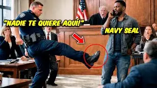 Policía Patea A Un Navy SEAL Negro En La Corte, Pero Una Llamada Al Pentágono Deja A Todos En Shock.