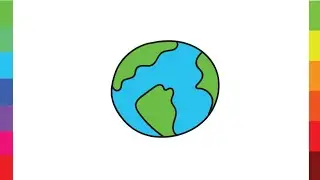 Learn to Draw EARTH - Beginners drawing tutorial - Easy Drawing techniques
