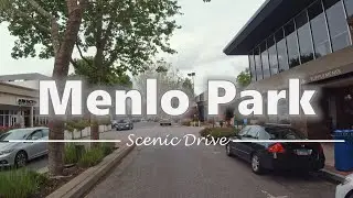 Driving in Downtown Menlo Park, California - 4K60fps
