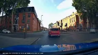 Moron Goes Straight In Right Only Lane. UK Bad Drivers, Road Rage, observations.
