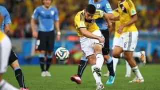 JAMES RODR&Iacute;GUEZ PUSKAS' VOLLEY GOAL | COLOMBIA VS URUGUAY | 2014 WORLD CUP - 4K 60 FPS GOL CARACOL
