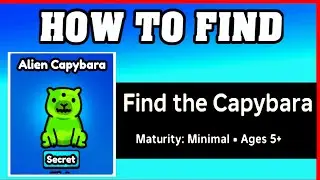 How To Find ALIEN CAPYBARA in FIND THE CAPYBARA [ROBLOX] [Update] [walkthrough]