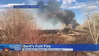 Bent's Fort Fire Burns Near La Junta