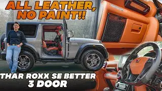 MAHINDRA THAR WITH INDIA’S MOST PREMIUM ALL LEATHER INTERIOR MODIFICATION | 📞9321811482