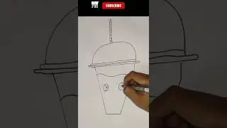 how to draw a cute juice cup with straw