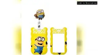 Cartoon Minions Lanyards Keychain Cute Badge Holder Id Credit Card Neck Strap Keychain Glitter Resin