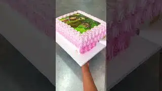 easy square cake decoration with chantilly