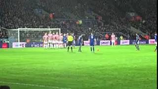 Robert Huth Hilarious free kick vs Stoke City! - 23rd January 2016