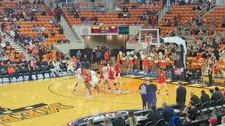 Mercer's Harrison Drake hits 3 pointer vs. VMI 2/4/22