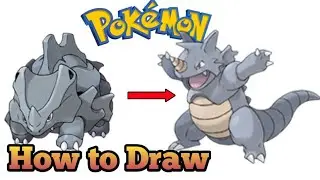 How to Draw Rhyhorn and Rhydon || Pokemon drawing #Rhyhorn  #Rhydon