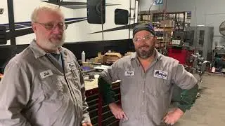 Alpine 5th Wheel RV MORryde Independent Suspension & Disc Brake Upgrade. Factory tour too.