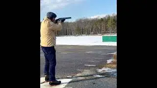 International Skeet, station five I&rsquo;m practicing my reverse doubles. #clayshooting #skeet