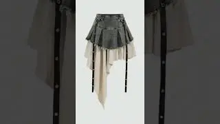 Trendy Denim Patchwork Skirt ✨ | Daily Wear Outfit Ideas