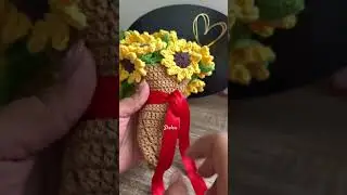 Ramo manta girasoles 40 cm de di&aacute;metro #crochet #girasoles