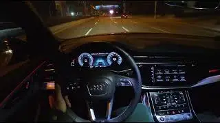 AUDI Q8 S Line 45tfsi (2024) POV Gece S&uuml;r&uuml;ş&uuml;/0-100/VS