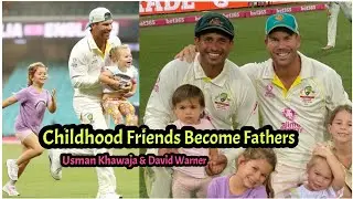 Childhood Friends Usman Khawaja & David Warner Meet along With Their Children