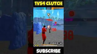 Free Fire Best 1 Vs 4 Clutch 😬🔥 Wait For End 😱 #freefire #shorts