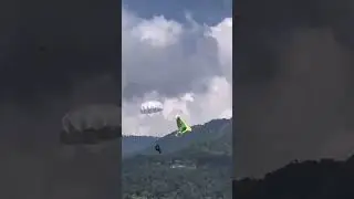 Rescue deployment in bir billing #paragliding #reservedeployment #parachute