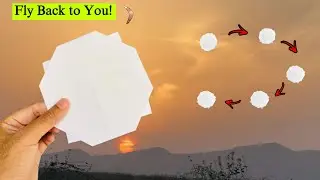 This Paper Plane Flies Back Like Magic! (Origami Disk)