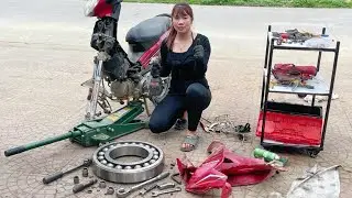 The female mechanic easily diagnosed the car's vibration problem and fixed it.
