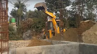 House Foundation Construction Work by JCB || Excavator Digging Foundation House Construction.