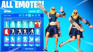 DAD BOD JONESY Skin Showcase with All Fortnite Dances & Emotes!
