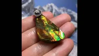 Healing Ammolite Pendant Ammonite Fossil &ndash; Natural Chakra Energy Gemstone Jewelries  #ammolite